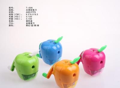學(xué)習(xí)文具 ,蘋(píng)果形狀的滾刀手搖削筆器